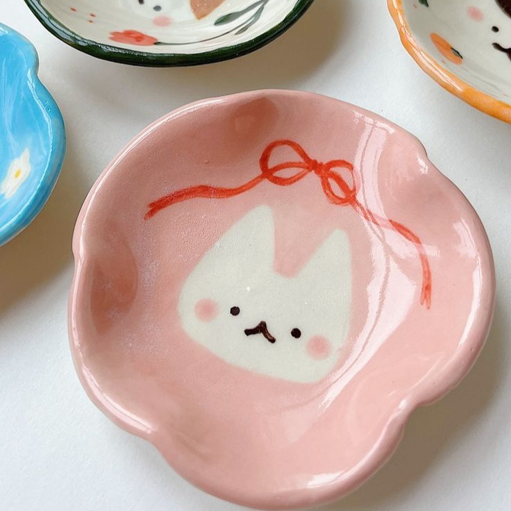 Coquette Bunny Flower Dish